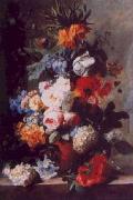 Jan van Huysum Still Life of Flowers in a Vase on a Marble Ledge Norge oil painting reproduction